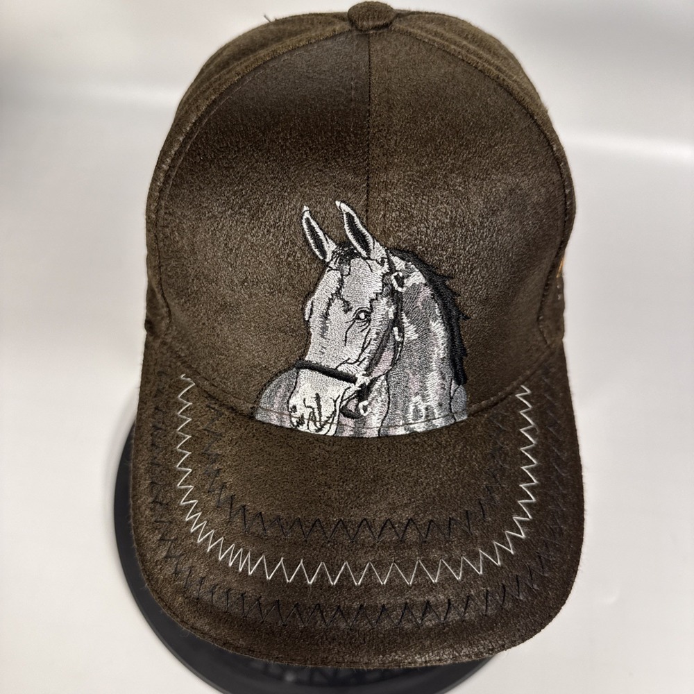 AROX Horse Hat Cap Strap Back BRN Embroidered Equestrian Western  PASO FINO